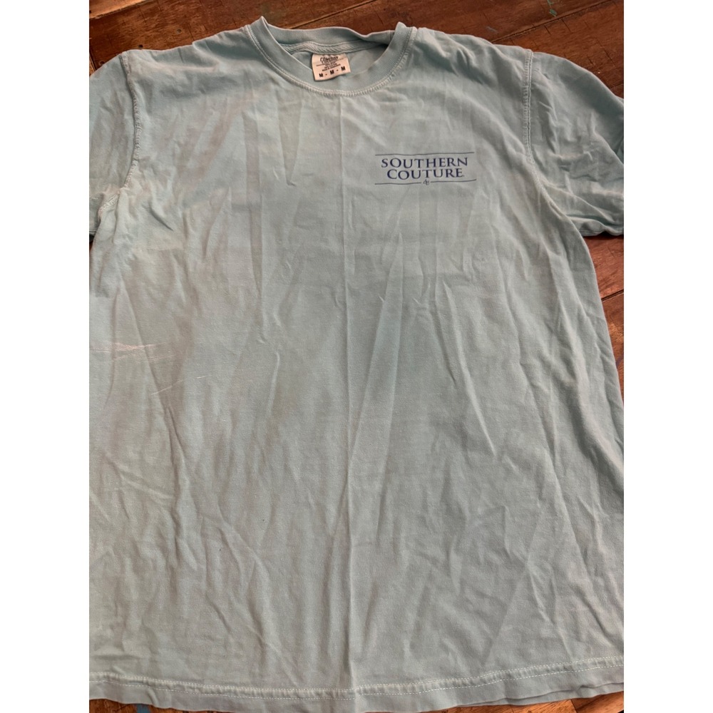Southern Couture Comfort Colors Graphic T-Shirt Blue Work Hard Stay Sweet Medium